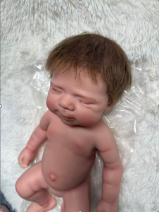 Muñeca Bebé <span class=keywords><strong>Reborn</strong></span> de Silicona Sólida de 18 Pulgadas, Realista, Hecha a Mano, Premium, con Cabello de Mohair Injertado - Product Image 2