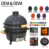 SEB produsen Mini arang BBQ panggangan 13 sampai 29 inci Asador De karbon keramik Kamado telur Grill pengasap