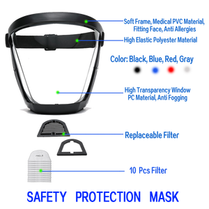 واقي شفاف للوجه بالكامل من البولي كربونات لمنع الضباب والعمل بالزيت مقاوم للرذاذ - Product Image 5
