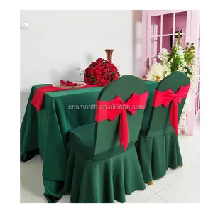 Sarung kursi desain meja makan, penutup kursi natal merah dan hijau dekorasi pernikahan