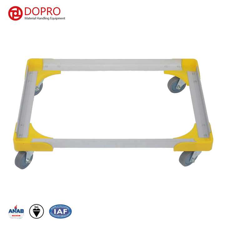 Lightweight stackable aluminium alloy moving dolly plastic dolly with 4