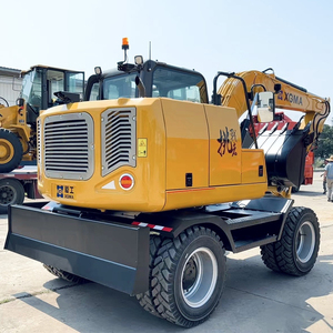 XGMA 8155 15T Tire <b>Wheel</b> Excavator China New 4x4 <b>Small</b> Wheeled Excavators Multi-functional Hydraulic Excavator Prices - Product Image 2
