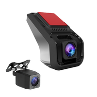 Kamera Mobil Dual DashCam 1080P Lensa Ganda ADAS Monitor Android Port USB Perekam Video Depan Belakang Kamera Mundur