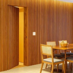 ไม้วีเนียร์ประตูลับไร้กรอบระบบประตูที่ซ่อนอยู่ที่มองไม่เห็นประตูไม้ปกปิดห้องล้างประตู - Product Image 4