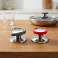 Boutons et couvercles de cuisine en acier inoxydable personnalisés par l'usine Guanrun, écologiques, résistants à la chaleur, antidérapants et durables, adaptés au four