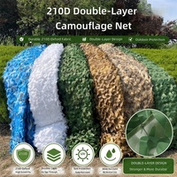 Filet de camouflage militaire 210D double couche en HDPE, taille personnalisée, résistant à l'eau et à la décoloration, pour jardin et chasse