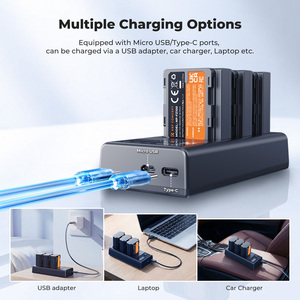 Batería para Cámara K&F Concept de 2280 mAh para Sony NP-FZ100, Juego de Cargador con Pantalla LCD y Tres Ranuras para Baterías, Puertos USB/Tipo-C - Product Image 6