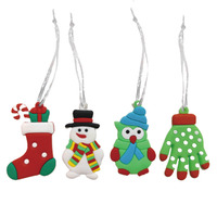 Décoration suspendue d'arbre de Noël prix favorable nouveau design petit pendentif bonhomme de neige de Noël ornement suspendu