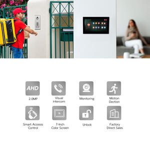 Bel pintu berkabel luar ruanganbangunan banyak apartemen Video sistem interkom 16 Unit Interphone layar sentuh 1080p Ip interkom - Product Image 3
