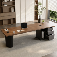 Nouveau bureau de travail moderne et minimaliste en bois massif, bureau créatif pour la maison, bureau d'étude et poste de travail à montage sous comptoir