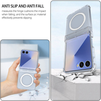 Casing HP Anti Benturan dengan Pengisian Daya Nirkabel dan Penyangga, Dilengkapi Pelindung Layar untuk Samsung Z Flip 8 7 6 5 4 3 (Barang Baru)