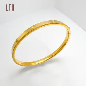 Pulsera de oro puro de 18K Joyería de 18K Brazalete de amor real Pulsera de oro sólido de 18K Brazaletes de 18K Pulsera de pareja Joyería de oro real de 18K