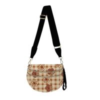 Sac banane femme à faible MOQ, motif Hawaï Palaka Léopard Fleur d'Hibiscus, impression personnalisée, grande taille, sac bandoulière écologique pour femme