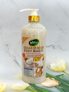 Gel Douche au <span class=keywords><strong>Lait</strong></span> et aux Vitamines le Plus Vendu - Nettoyage en Profondeur, Hydratant et <span class=keywords><strong>Éclaircissant</strong></span> au Curcuma - 1000ml - Product Image 5