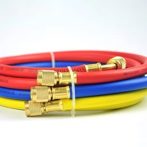 สายชาร์จน้ำยาแอร์แบบสามสี สำหรับรถยนต์ รุ่น R22 R410A ทำจากทองเหลือง - Product Image 1