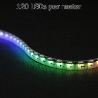 Bande LED RGB 4020 à émission latérale, en cuivre, USB, haute densité 120 LED/M, espacement minimal, étanche, à changement de couleur, lumière décorative