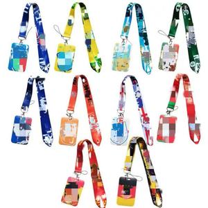 Lanière de cou en polyester par sublimation, style supporter de football, avec porte-badge en plastique pour étudiants et employés de bureau, vente en gros - Product Image 3