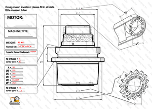 Motor de Traslación Final Takeuchi TB235 19031-26800 19039-08100, Repuestos para Miniexcavadora - Product Image 4