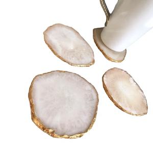 Agate Look Resin <b>Coaster</b> With Side <b>Gold</b> / Mats & Pads - Product Image 1