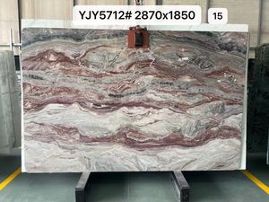 โต๊ะกาแฟหินอ่อนสีแดงหินอ่อนโมนิก้าโต๊ะหินอ่อนสีแดงปรับแต่งได้โต๊ะรับประทานอาหารหินอ่อนสีแดงและโต๊ะคอนโซล - Product Image 2