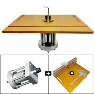 Workbench mesa roteadora w/795, sistema de elevação de motor, eixo, carpintaria, roteador de alumínio, tabela, medidor de mitra e cerca