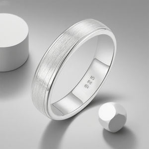 925スターリングシルバーリング男性用金メッキ14k18kローズゴールド5/6/7/8mmカスタム卸売さまざまなサイズのカップルリング - Product Image 6