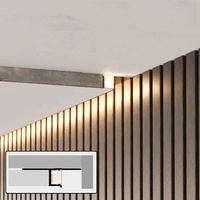 NIUYUAN Nouveau profilé d'ombre LED noir en aluminium pour mur inférieur et plafond