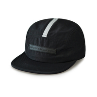 Gorra de Running Unisex de Nailon Transpirable de Secado Rápido con Logotipo Reflectante Personalizado, Gorra de Campamento de 5 Paneles con Visera Curva para Exteriores