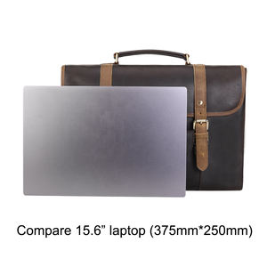 Sac à dos Vintage en cuir Crazy Horse pour hommes, mallette messager pour ordinateur portable adapté pour 15.6 pouces, nouveau modèle, vente en gros - Product Image 5