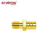 Adaptateur de convertisseur coaxial RF en gros plaqué or 50 ohms en laiton SMA femelle vers SMB mâle droit