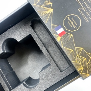 Luxury Custom Logo Rigid <b>Pull</b> Out Sliding <b>Drawer</b> Gift Box Embossed UV Coated Sponge Foam Insert for Perfume Cream Jar Packaging - Product Image 4