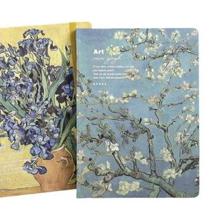 Quaderno da Disegno A5 con Copertina Rigida in Tessuto, Rilegatura a Punto Metallico, Agenda Artistica Van Gogh per Studenti con Pagine Bianche - Product Image 3
