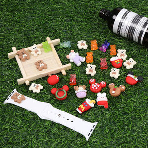 Correa personalizada hecha a mano para muñecas 3D, Perno de acero inoxidable, correa de reloj de oso de resina, piezas de accesorios de decoración para <span class=keywords><strong>Apple</strong></span> <span class=keywords><strong>Watch</strong></span> para <span class=keywords><strong>Casio</strong></span> - Product Image 1