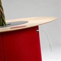 Table Basse de Luxe avec Jardinière Intégrée et Prise de Charge, Table Décorative pour Plantes Vertes pour Villa, Intérieur Haut de Gamme