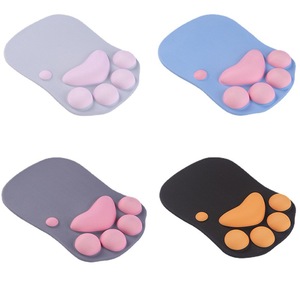 Factory Price OEM Colorful Cute Cat Paw Ergonomic Mouse Pad Silicone Gel Mouse Mat with Wrist Support for Home Office <b>Gaming</b> - Product Image 3