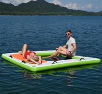 Nouveau produit Portable PVC maille piscine Dock gonflable eau plate-forme de natation tapis flottants pour la mer