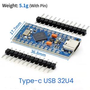 Nouvelle carte de développement Pro Micro ATMEGA32U4 5V 16M avec interface USB Type-C et Mini Micro USB pour la mise à jour des programmes - Product Image 3