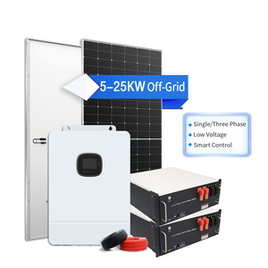 Système solaire hors réseau complet avec batterie et onduleur 5kW 10kW, panneaux solaires pour générateur solaire connecté au réseau, système d'énergie hybride - Product Image 1