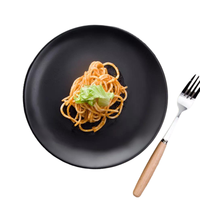 Groothandel Elegante Herbruikbare Restaurant Ronde Melamine Zwart Lader Plaat