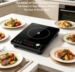Table de cuisson à induction à double bouton tactile, 2200W, bobine CCA simple, 7 fonctions, cuisinière électrique domestique – Offre Spéciale - Product Image 1