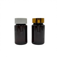 Conteneur de capsules de qualité alimentaire fabriqué en Chine, 100 millilitres, flacon de médicaments en plastique ambré contenant des vitamines