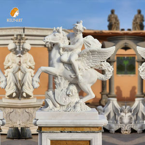 실물 크기 고전 천연석 대리석 기사 병사 동상 - Product Image 5