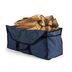Porte-bûches grand format gratuit, sac fourre-tout en toile durable pour transporter du bois - Simple, facile à utiliser, extrémité fermée pour cheminée - Product Image 2