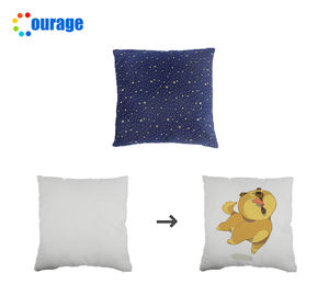 <span class=keywords><strong>Housse</strong></span> <span class=keywords><strong>de</strong></span> coussin blanche en polyester doux avec impression étoiles et ciel - Product Image 4