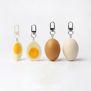 Uionen Creative Simulation Half Boiled Egg Keychain, Funny Egg Shape <b>Bag</b> Pendant Key Chain Fashion Jewelry <b>Bag</b> <b>Charm</b> Accessory - Product Image 1