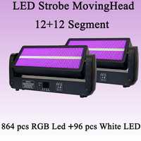 Projecteur Stroboscopique DMX RGB 12+12 LED 300W pour Scène, Lumière Mobile à Tête Mobile pour DJ, Équipement d'Éclairage de Scène pour Spectacles