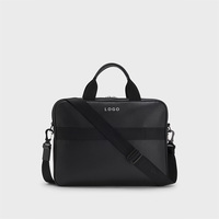 Porte-documents en PU fin personnalisé pour homme, sac à main pour ordinateur portable, sac de messager pour homme, sacoche de bureau