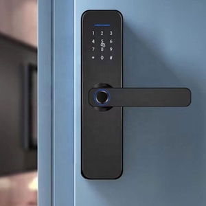 <strong>2024</strong> <strong>New</strong> Dsymbol Tuya TTLOCK App Electric Keyless Biometric Fingerprint Password Digital Smart Apartment Room Entry Door Handle - Product Image 1