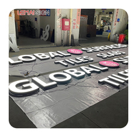 Personalizado de acero inoxidable al aire libre impermeable LED luz frontal acrílico 3D canal carta tienda signo LED Logo