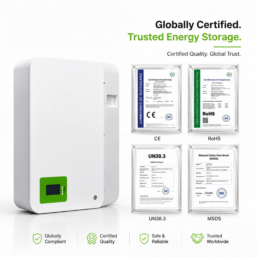Wall-mounted 10kWh 51.2V 200Ah LiFePO4 Battery Powerwall for Residential Solar System Off-Grid Backup Power with CE RoHS · image 6